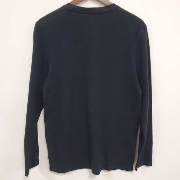 Hanes Mens Long Sleeve Waffle Knit Thermal Shirt Size M Blue Baselayer Winter - Picture 3 of 8
